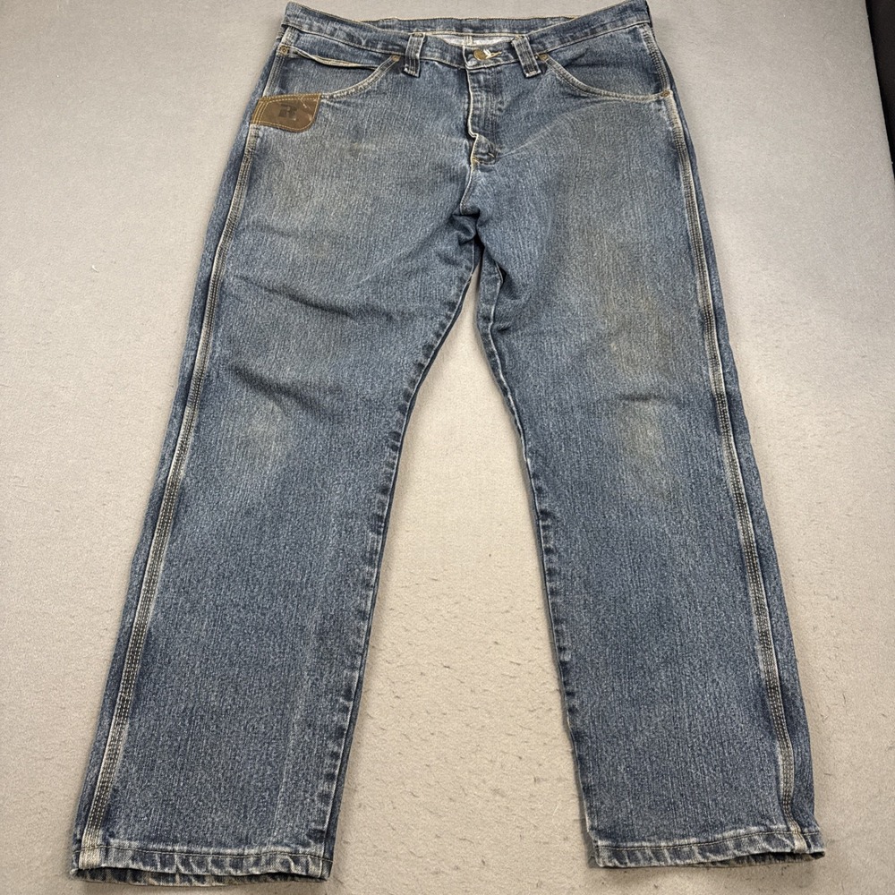 Wrangler Riggs Pants Mens 36x30 JEANS Carpenter Relaxed Fit Workwear Zip